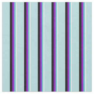 Tecido Branco, Turquesa, Violeta Escura, Preto e Azul Pó