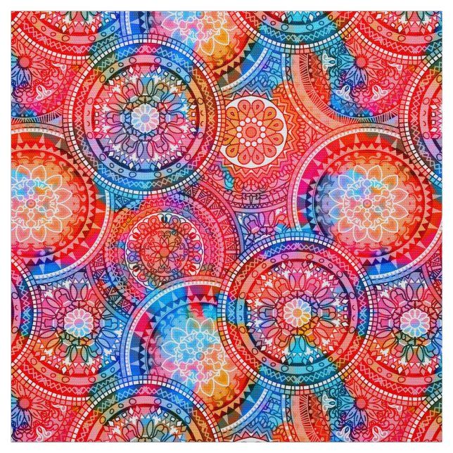 Tecido Bright Bohemian Boho Hippy Chic Patterno (Modelo)