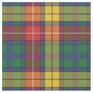 Tecido Bright Clan Buchanan Xadrez Tartan Padrão