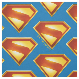 Tecido Brilhante da blindagem S do Ouro Superman