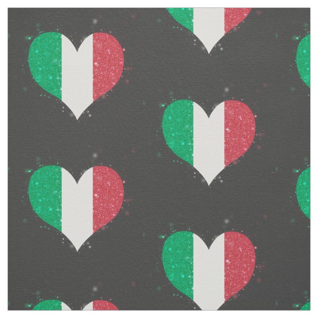 Tecido Brilho da bandeira de Italia bonito (Modelo)