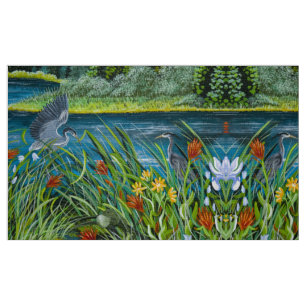 Tecido Brincando de Herões Azuis