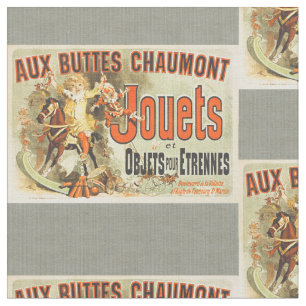 Tecido Brinquedo francês Joets Friends Poster vintage