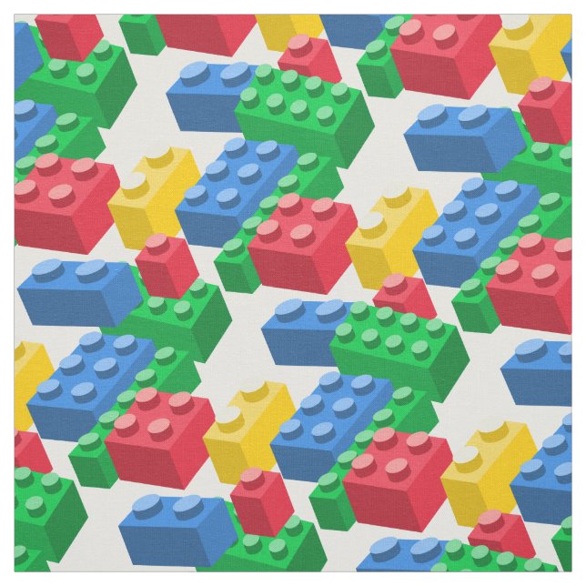 Tecido Brinquedos com tijolos coloridos (Modelo)
