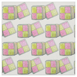 Tecido British Battenberg Marzipan Sponge Cake UK Comida