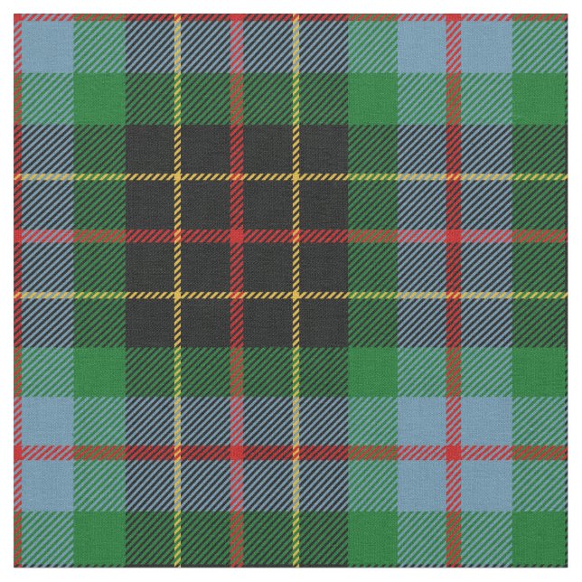 Tecido Brodie que caça o Tartan escocês do clã (Detalhe)
