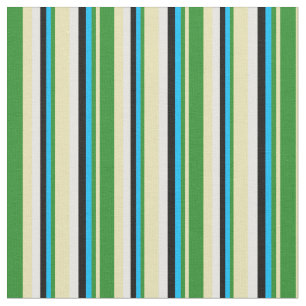 Tecido Bronzeado, verde-floresta, azul-céu profundo, pret