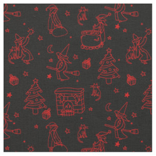 Tecido bruxa de natal de epifhany befana negra