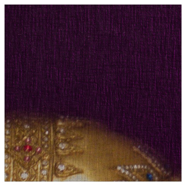 Tecido buda dourado em roxo (Modelo)