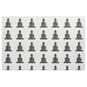 Tecido Buda, preto no branco, budismo, paz, zen, yoga, yo