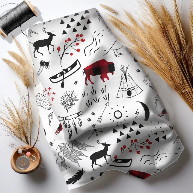 Tecido Buffalo Adventures Black and Red Xadrez ID599 (Criador carregado)