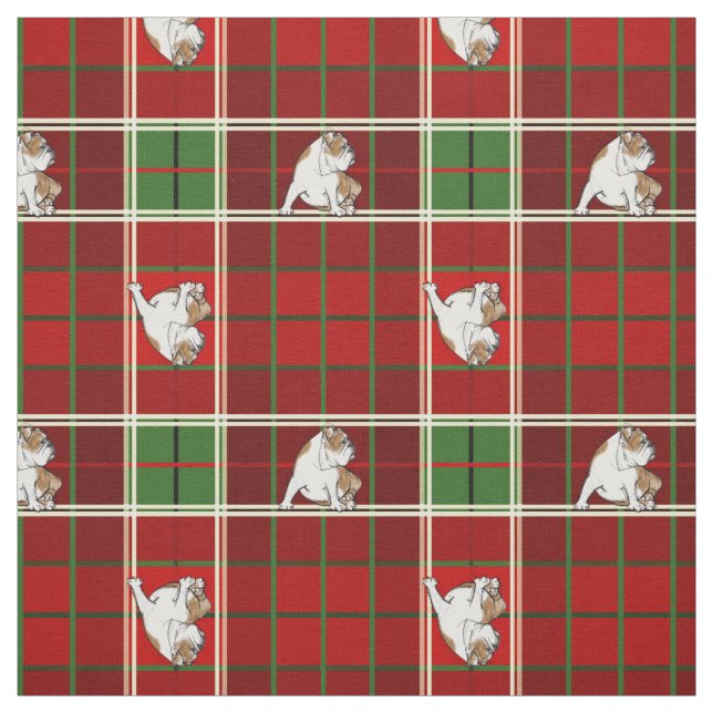 Tecido Buldogue vermelho do Tartan (Modelo)