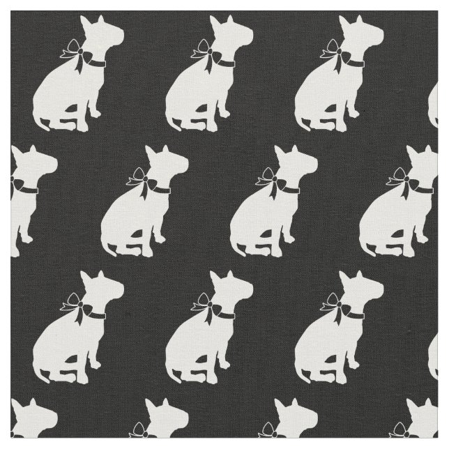 Tecido Bull Terrier Dog Silhouette Pet (Detalhe)