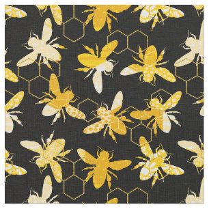 Tecido Bumble Bee Honey Patterno