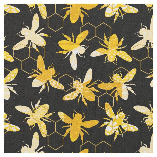 Tecido Bumble Bee Honey Patterno (Detalhe)