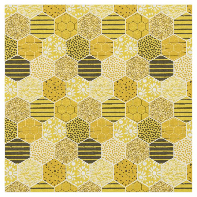 Tecido Bumble Bee Honey Patterno (Detalhe)