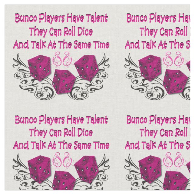 Tecido Bunco - Jogadores Bunco Têm Talento (Detalhe)