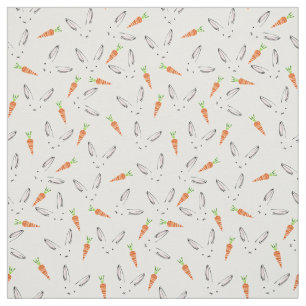 Tecido Bunnies e Carrots