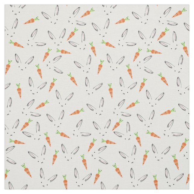 Tecido Bunnies e Carrots (Modelo)