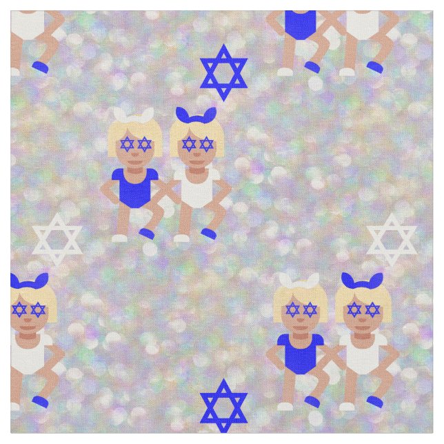Tecido bunny ears hanukkah emoji (Detalhe)
