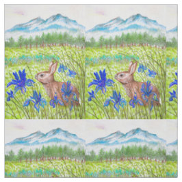 Tecido Bunny Iris Fields