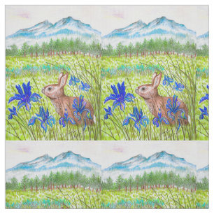 Tecido Bunny Iris Fields