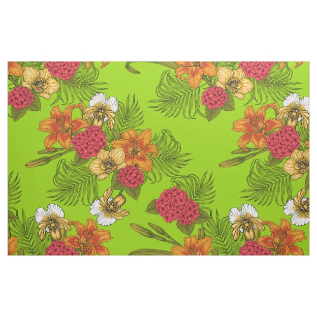Tecido Buquê tropical (Fat Quarter)