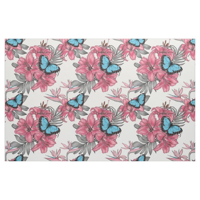 Tecido Buquê tropical (Fat Quarter)