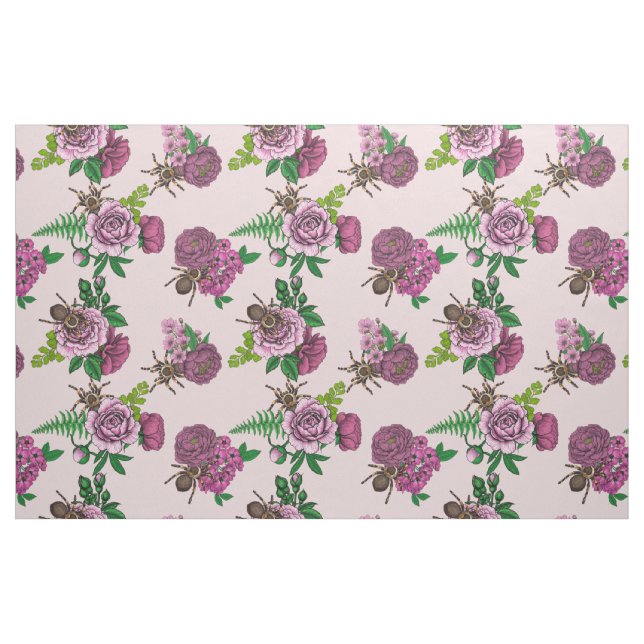 Tecido Buquês e tarântula (Fat Quarter)