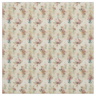 Tecido Buquês Florais Vintage com Charme Antiquado