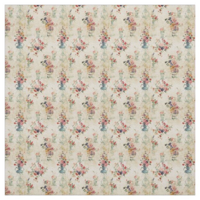 Tecido Buquês Florais Vintage com Charme Antiquado (Modelo)