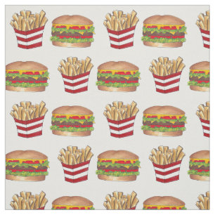 Tecido Burger Clássico de Emparelhamento de Comidas Rápid