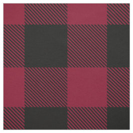 Tecido Burgundy Black XXL Buffalo Check Xadrez Tartan