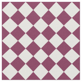 Tecido Burgundy White Checker Diamond Pattern