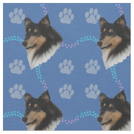 Tecido Cabeça de Collie em Bruto Artístico (Tri)
