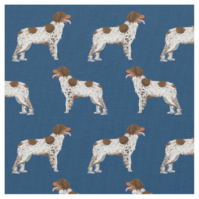 Tecido cabine marinho brittany spaniel (Detalhe)