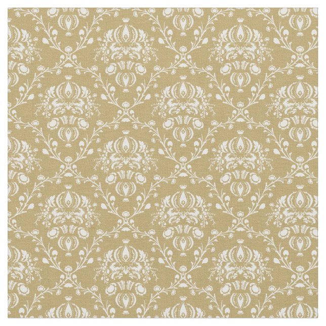 Tecido Cacau e Cream Damask (Detalhe)