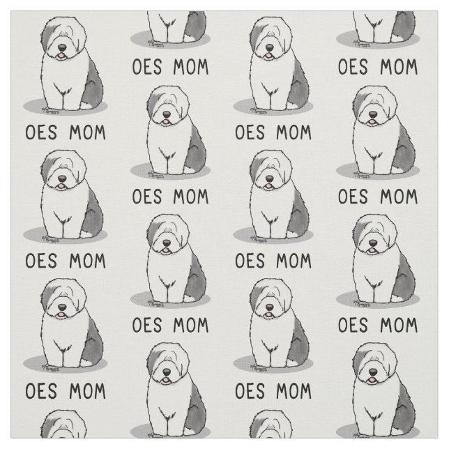 Tecido Cachorro Bonito OES Mãe Velha Cachorro Inglês Mãe  (Modelo)