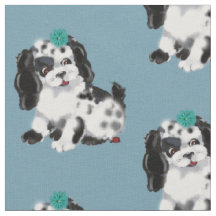 Cachorro Branco Negro Ladybug Azul Nursereria