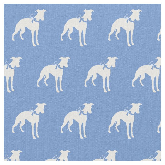 Tecido Cachorro-branco Silhueta Pet Azul-claro (Detalhe)