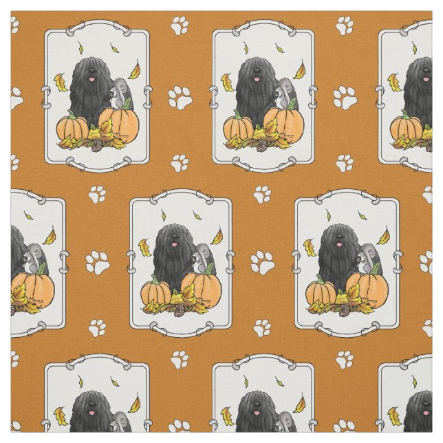 Tecido Cachorro Cachorro (preto) Pumpkins Deixa Bonito En (Modelo)
