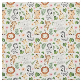 Tecido Cachorro-Cáudia Animais Safari para Crianças