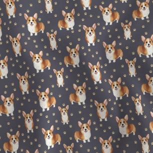 Tecido Cachorro Corgi Fofo