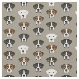 Tecido Cachorro de Boxer faces khaki