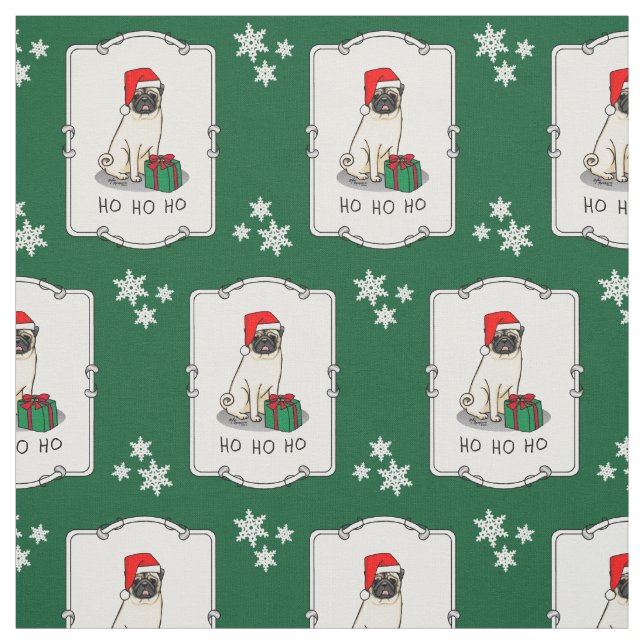 Tecido Cachorro de Papai Noel de Natal (desfiladeiro) (Modelo)