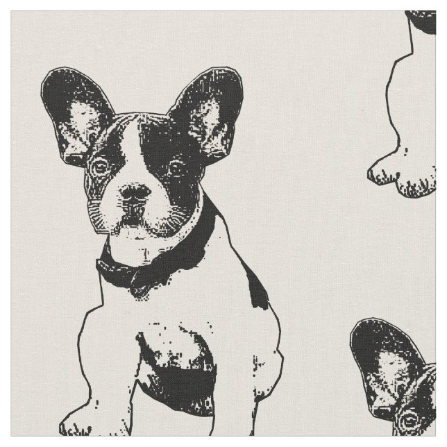 Tecido Cachorro Francês (Detalhe)