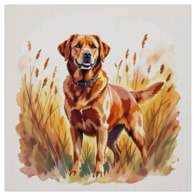 Tecido Cachorro Labrador Retriever Fox Red (Modelo)