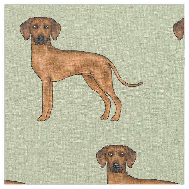Tecido Cachorro Leão Africano Fofo Rhodesian Ridgeback Ve (Detalhe)