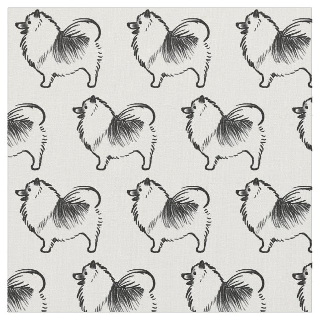 Tecido Cachorro Negro e Branco (Detalhe)