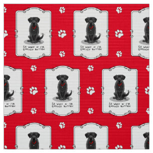 Tecido Cachorro Negro Labrador Vermelho e Gelado